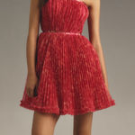 Hutch ‎ Lenzy Strapless Pink Pleated Mini Dress princess poofy size NWT Photo 0