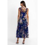 Johnny Was $490 NWOT  Biya Mazzini Sheer Mesh Tiered Dress Embroidered Beaded XS Photo 3
