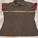 Nike Golf Dri Fit  Women’s Medium(8/10) Brown Pink Print Polo Golf Shirt Photo 1