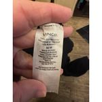 Vince Black Lightweight Semi-Sheer Cotton Crepe Knit 3/4 Sleeve Sweater Top M Photo 7