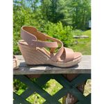 Catherine Malandrino  Estaria Wedge Strappy Sandal Nude Vegan Sz 9 NIB Photo 1
