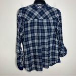 Kut From The Kloth Kut from the Kloth plaid thin gauze snap front shirt women’s size medium casual Photo 5