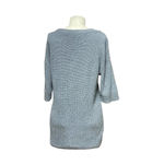 Intermix  Charcoal Gray‎ Cotton Silk High-Low Sweater Size Medium Photo 4