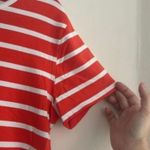 Ralph Lauren Lauren Active  Orange White Striped Crew Neck Short Sleeve Shirt Photo 2