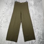 Marled Knit Pants Wide Leg Lounge Women M Olive Green Comfy Casual Size M Photo 2