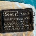 Sears Vintage Blue and Green Plaid Flannel Wool Blend Button Down Shirt Medium Photo 2