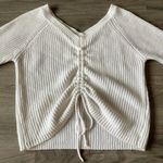 Jolie And Joy Tie Front Sweater White Size M Photo 3
