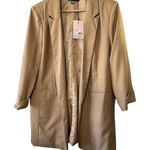Missguided  Camel Tan Cuffed 3/4 Sleeve Blazer Women's Size 10 NEW Photo 0