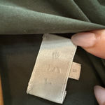 RYE | Hunter Green V Neck V Back Cotton Trapeze Minimalist Dress | Small Photo 3