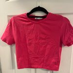 ZARA Pink Short Sleeved Crop Top Photo 0