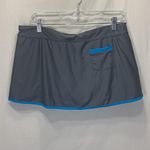 Free Country Athletic Gray and Turquoise Swim Skort with Shorts Size L 12/14 Photo 4