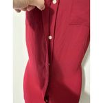 Adrianna Papell Sleeveless Red Button Up Shirt Top Women's Size Medium Photo 3