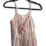 Jun & Ivy  striped front tye cropped tank top Medium M Photo 2