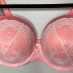Torrid  Womens 40DDD Pink Lace Underwire Push-Up Demi Bra Photo 2
