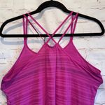 Nike Shirt Womens Medium Striped Pink Strappy Tank Top Athletic Gym Activewear Photo 4