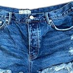 We The Free Button Fly Cut Off Denim Distressed Shorts Size 31 Photo 1