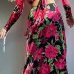 Afrm Black Long Sleeve Cut Out Hot Pink Dress Photo 2