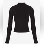 EXPRESS Body Contour High Compression Mock Neck Long Sleeve Size Large Black Photo 6