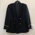 Vintage blazer jacket coat boyfriend fit double breasted corset waist gold buttons long sleeve Made in USA Size XL Photo 0