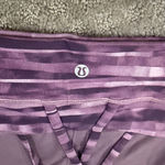 Lululemon Size 6 Purple Striped Energy Longline Sports Bra Photo 3