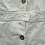 AMUR Beba White Mini Dress Women’s Size 4 Asymmetric Ruffle Hem Button Front White Photo 7