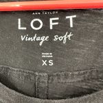 Loft  vintage soft line size XS black long sleeve t-shirt top shirt blouse cotton Photo 2