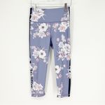 Peloton Wear it to Heart Cropped Floral Leggings S Purple Photo 1