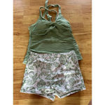 Modlily two piece mommy bikini shirt green size medium Photo 7