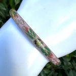 Purple floral Cloisonné bangle bracelet Photo 1