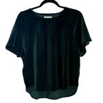Madewell Emerald Green Velvet Butterfly Top, S Photo 1