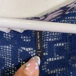 Anthropologie  Akemi + Kin Marcella Blue Damask Paisley Lace Peasant Blouse Large Photo 2