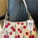 Coach Teri Shoulder Bag In Signature Canvas With Cherry Print CZ774 NEW Photo 2