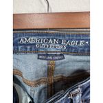 American Eagle  Outfitters Skinny Jeans Blue Distressed Ripped Stretch Denim Sz 0 Photo 3