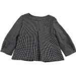 Ann Taylor Black White Dot Suit Blazer 3 Button Puff Sleeve Jacket - 4 Photo 7