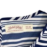 Women’s Navy Blue Striped Crewneck Blouse Size XXL Photo 2