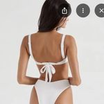NWT ONEONE Swimwear Grace White Underwire Bikini Top Size L Photo 7
