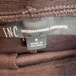 INC International Concepts Size 8 Skinny Leg Regular High Rise Pant Side Zipper Brown Photo 10