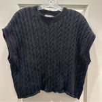 TALULAH  Black Knit Oversized Sweater Vest Size: M Photo 0