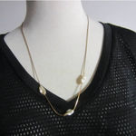 Gold Tone Snake Chain With Three Shells Necklace Photo 5
