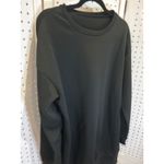 Black Crew Neck Long Sleeve Sweatshirt Dress Oversized Casual Lounge XL Size XXL Photo 2