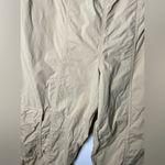 Ganni Womens Straight Leg Organic Cotton Cargo Beige Pull On Trousers L Photo 5