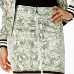 Guess  Reese Snake & Vine Print Front Zipper Stripe Hem Mini Skirt Size 2 XS Photo 9