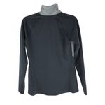 Under Armour  Womens 1/2 Zip Pullover ColdGear Doubleknit Colorblock Gray Black S Photo 1