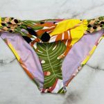 Bar III Women's Swim Green Boho Tropical-Print Ruched Bikini Bottom Size M New Photo 1