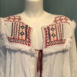 2 Chic Luxe White Bohemian embroidered cardigan SM Photo 1