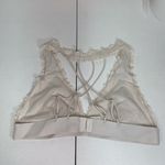 PINK - Victoria's Secret NWOT PINK women’s off-white lace strappy halter neck adjustable strap bralette L Photo 2
