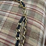 Carolina Herrera Gold and Black Chain Belt Photo 2