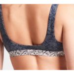 Athleta  Women's Aqualuxe Batik Bikini Swim Top small blue cream Photo 1