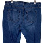 Lane Bryant Distressed Crochet Trim Girlfriend Crop Mid Rise Jeans Plus Size 18 Photo 3