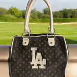 LA Dodgers Logo Black Gray White Women's Novelty Bag satchel‎ NLB Photo 0